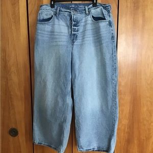 Baggy wide leg denim
